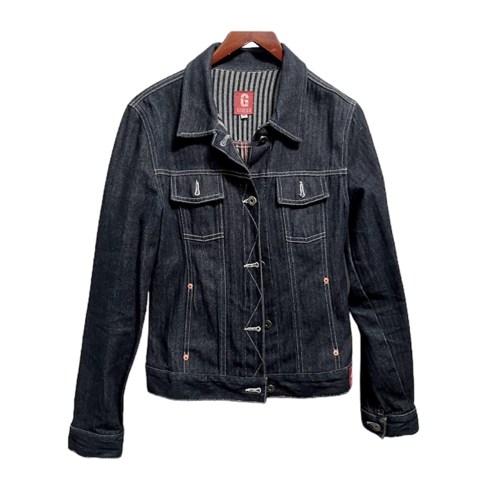 Guess vintage dark blue denim jacket.